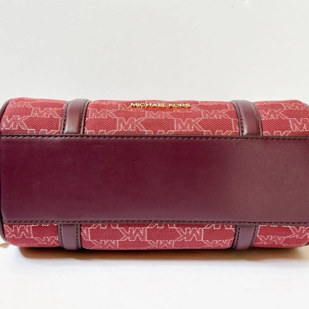 Michael Kors Burgundy Satchel with Gold Chain - Picture 9 of 13